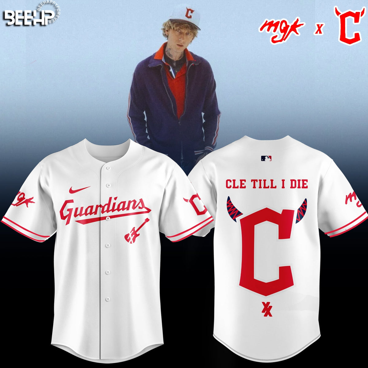 Cleveland Guardians x Mgk 2025 Limited Edition Baseball Jersey