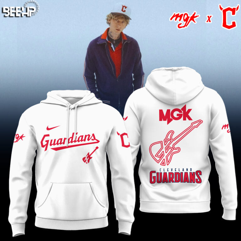 Cleveland Guardians x Mgk 2025 Limited Editions Baseball Hoodie