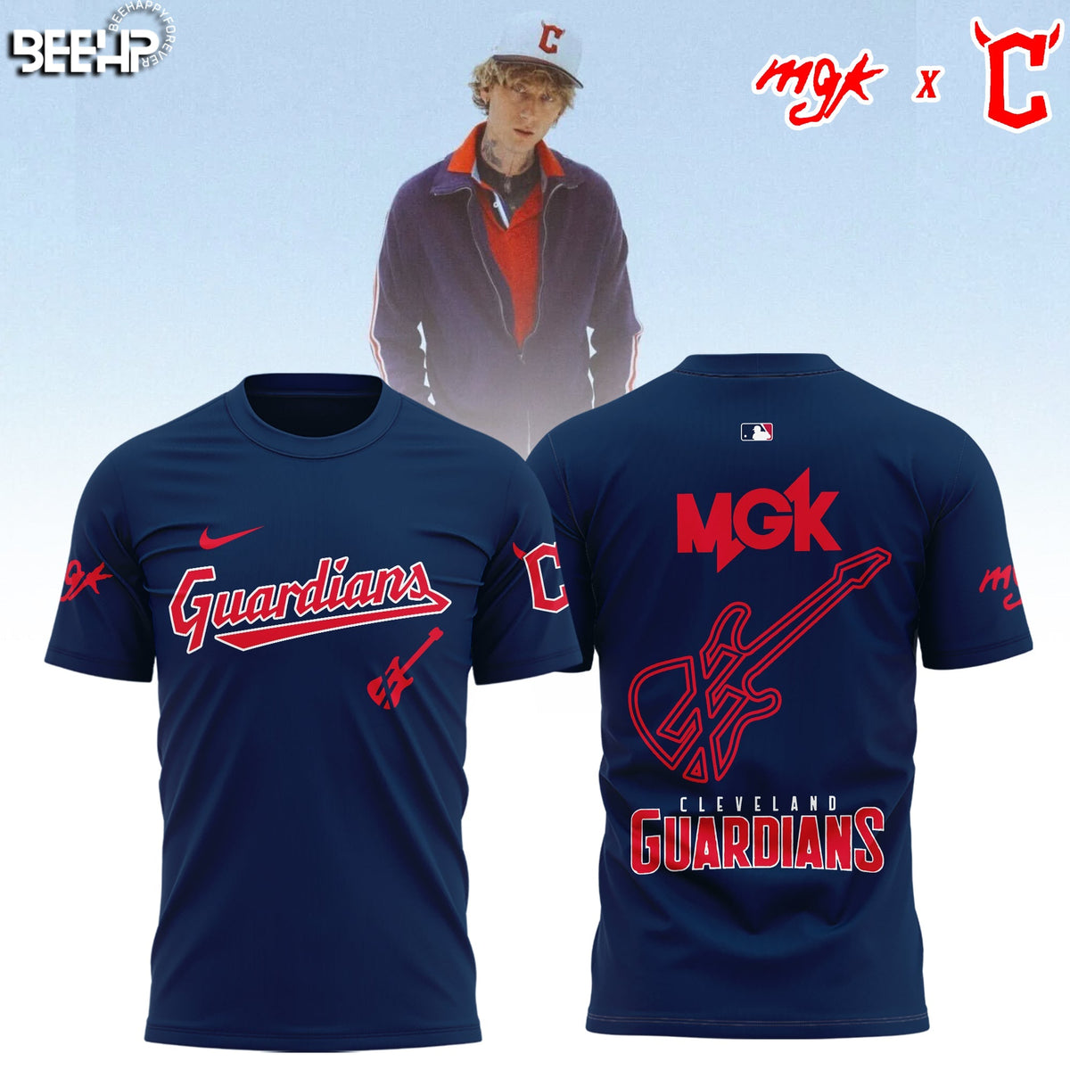 Cleveland Guardians x Mgk 2025 Limited Baseball T-Shirt