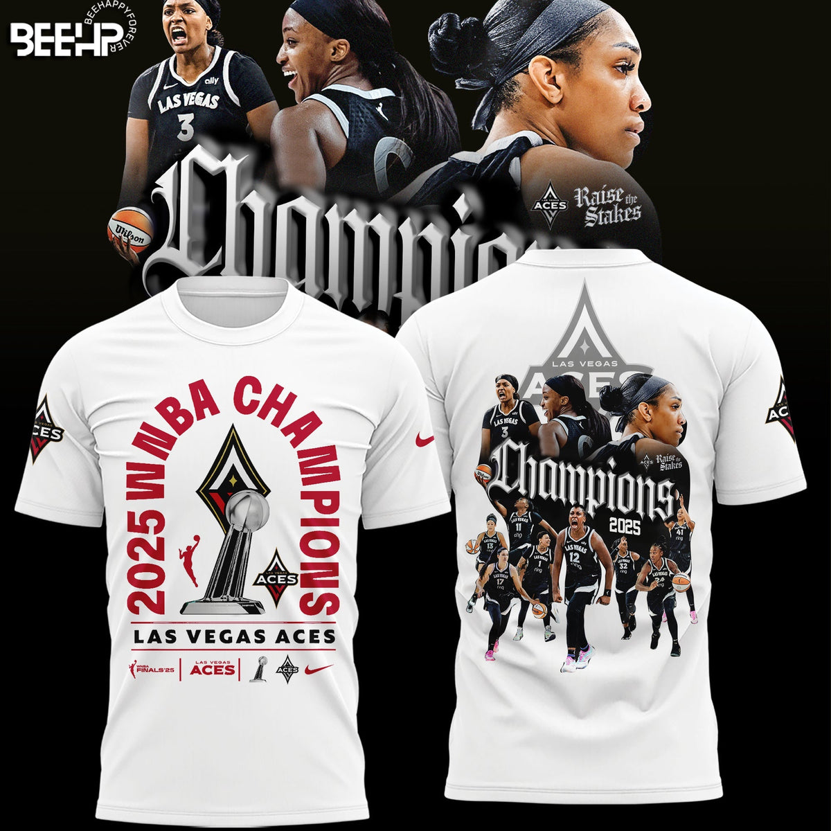 Las Vegas Aces 2025 WNBA Champions Limited Edition T-Shirt