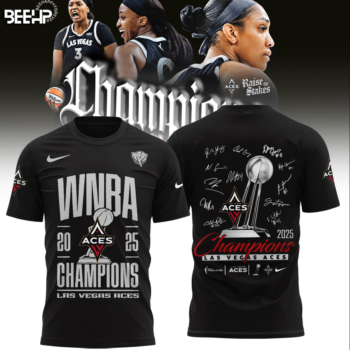 Las Vegas Aces 2025 WNBA Champions Limited Edition T-Shirt