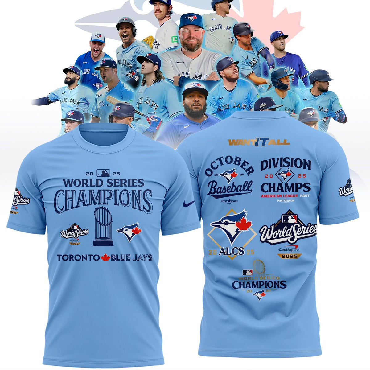Limited Edition Toronto Blue Jays World Series Champions 2025 Combo T-Shirt