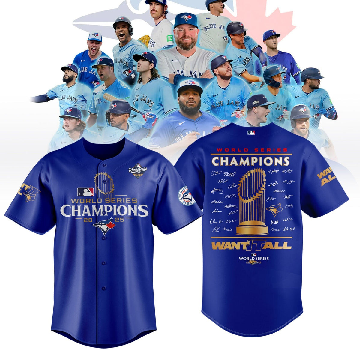 Limited Edition Toronto Blue Jays World Series Champions 2025 Baseball Jersey