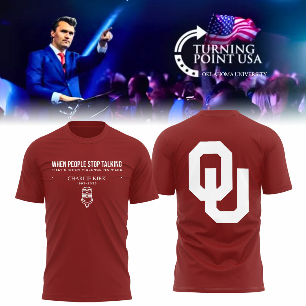 The University Of Oklahoma x Turning Point USA 2025 TShirt