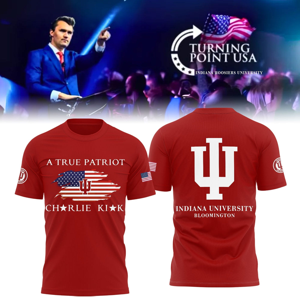 Charlie Kirk Memorial - Indiana University Turning Point USA Shirt - Indiana Turning Point Freedom Shirt