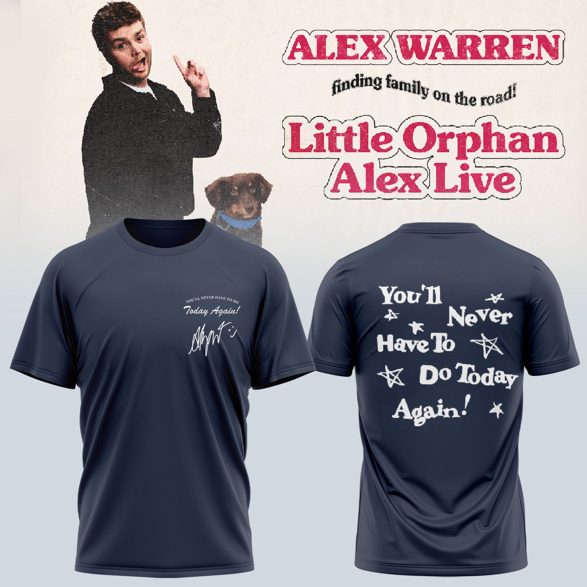 Alex Warren’s “Little Orphan Alex” Tour Shirt