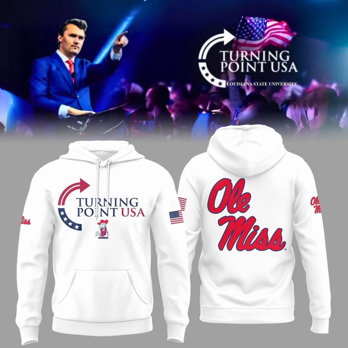 Charlie Kirk Memorial - University of Mississippi Turning Point USA - Mississippi Turning Point Freedom Shirt