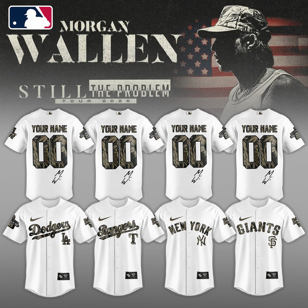 Morgan Wallen Still Problem Tour Jersey (Custom Name & Number)