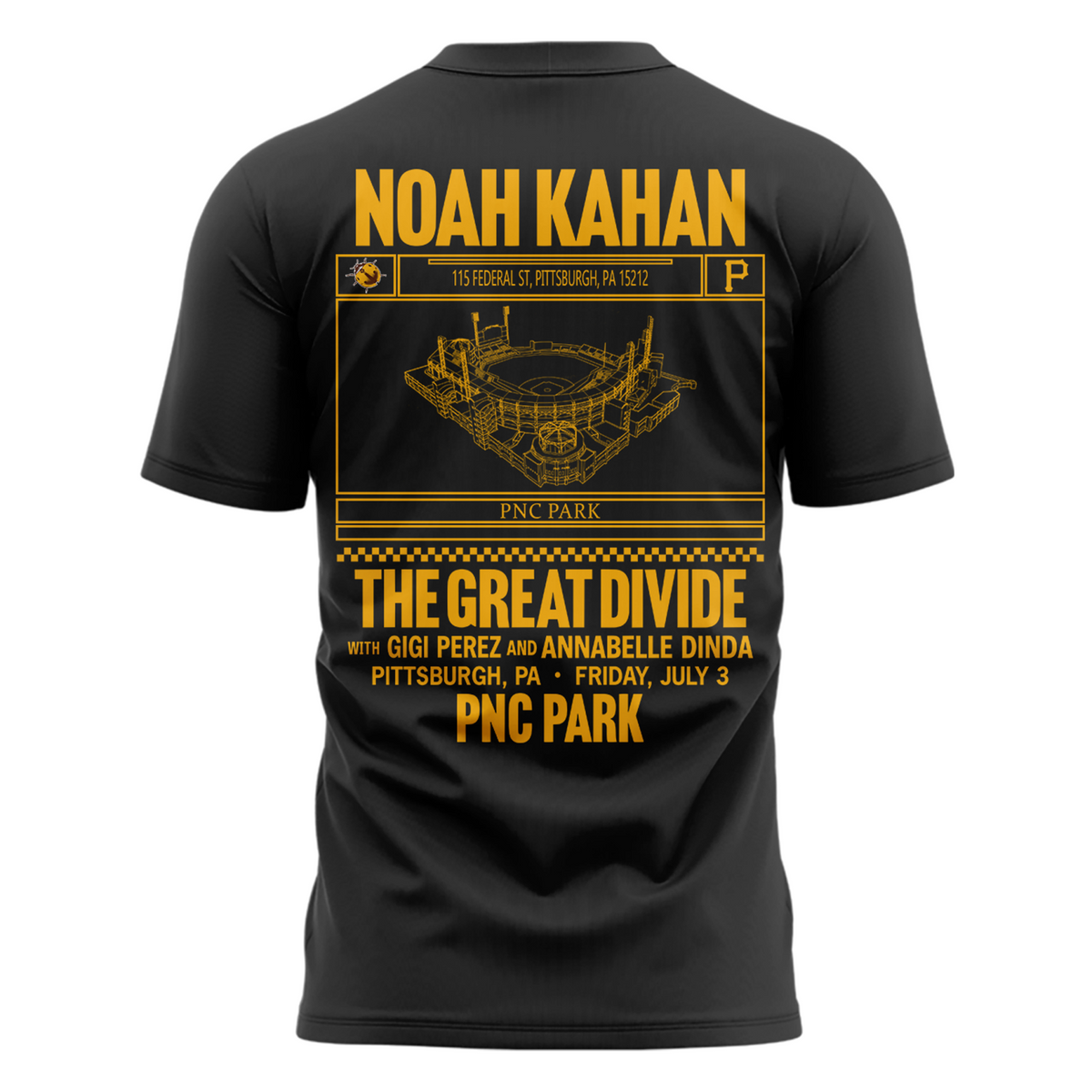 Limited Edition Pittsburgh Pirates x Noah Kahan Dark Gray Tshirt 2026