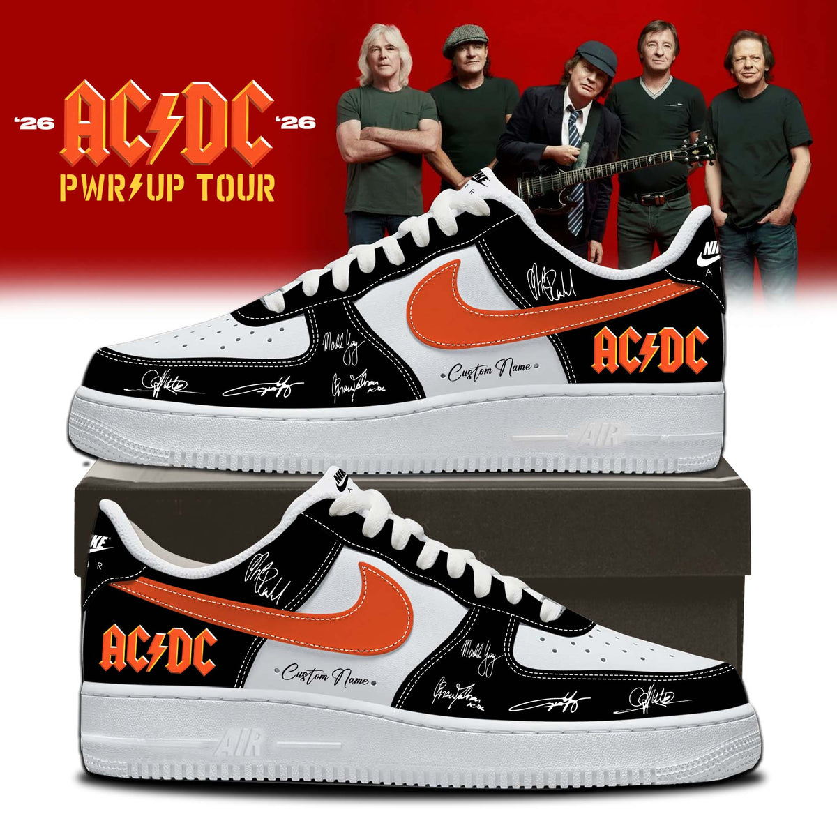 .AC/DC ” Power Up Tour ” 2026 AF1 – Shoes
