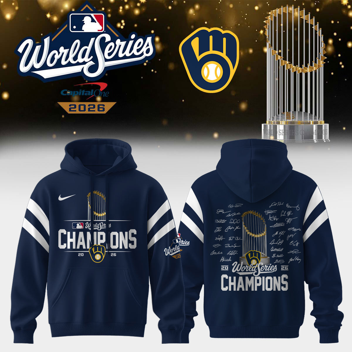 .Milwaukee Brewers 2026 World Series Champions – Hoodie