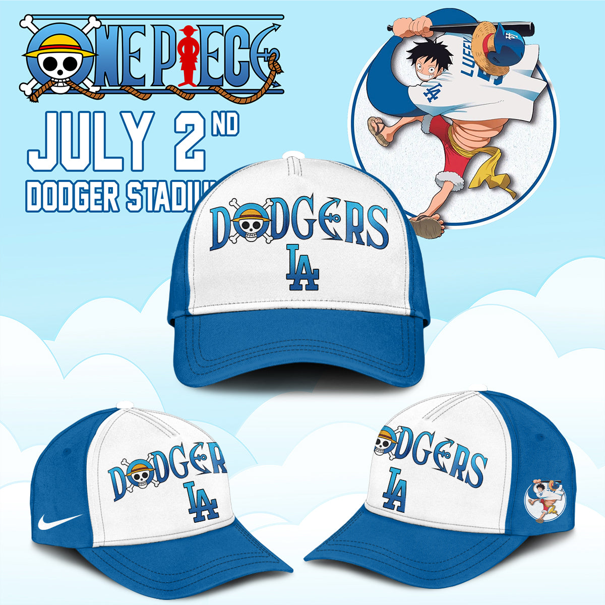 One Piece Night x Los Angeles Dodgers 2026 Edition Jersey