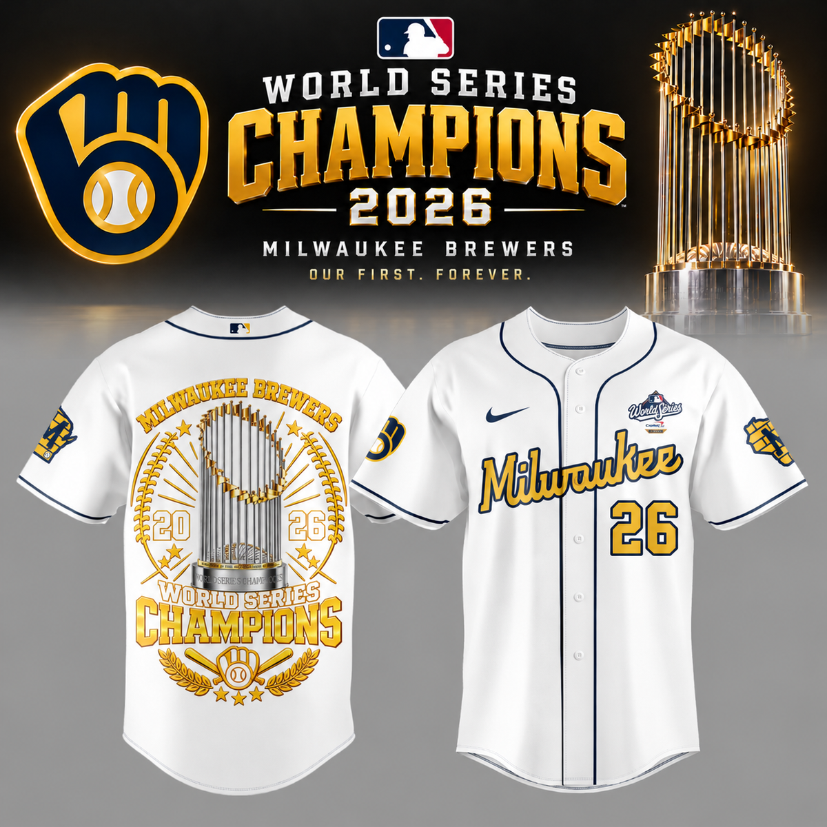 Milwaukee Brewers 2026 World Series Champions – Jersey