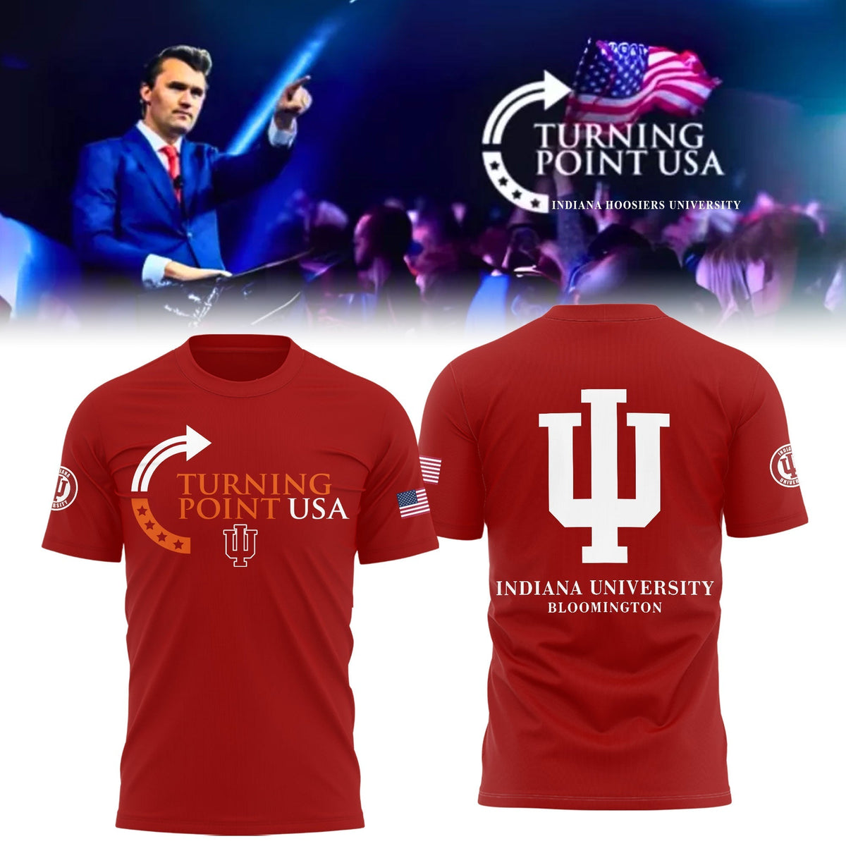 Charlie Kirk Memorial - Indiana University Turning Point USA Shirt - Indiana Turning Point Freedom Shirt