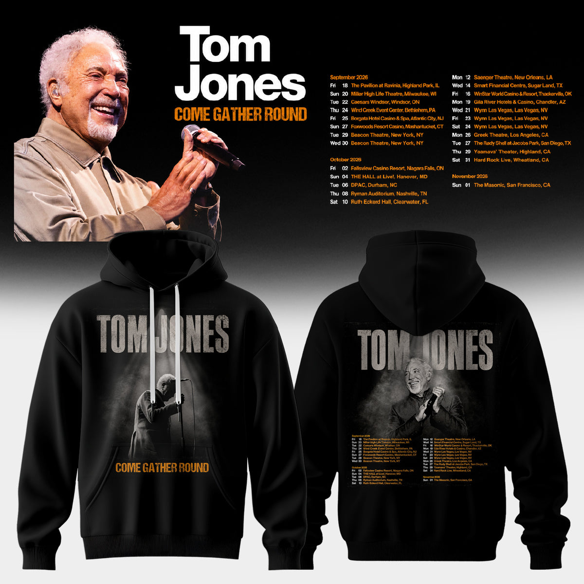TOM JONES – COME GATHER ROUND COLLECTION HOODIE