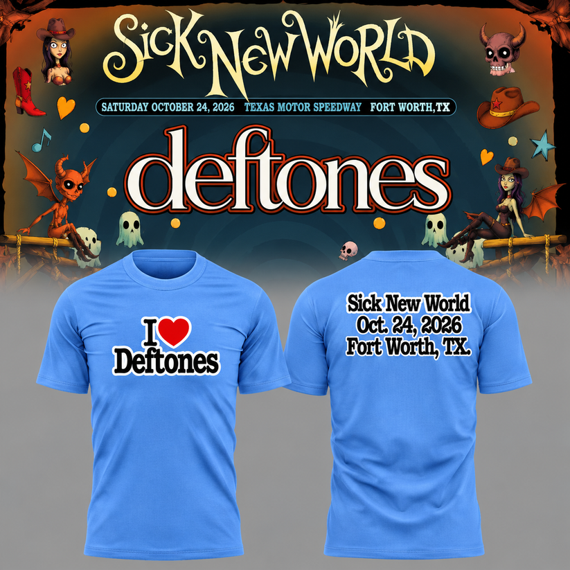 Deftones Sick New World Texas 2026 At Texas Motor Speedway In Fort Worth TX T-shirt