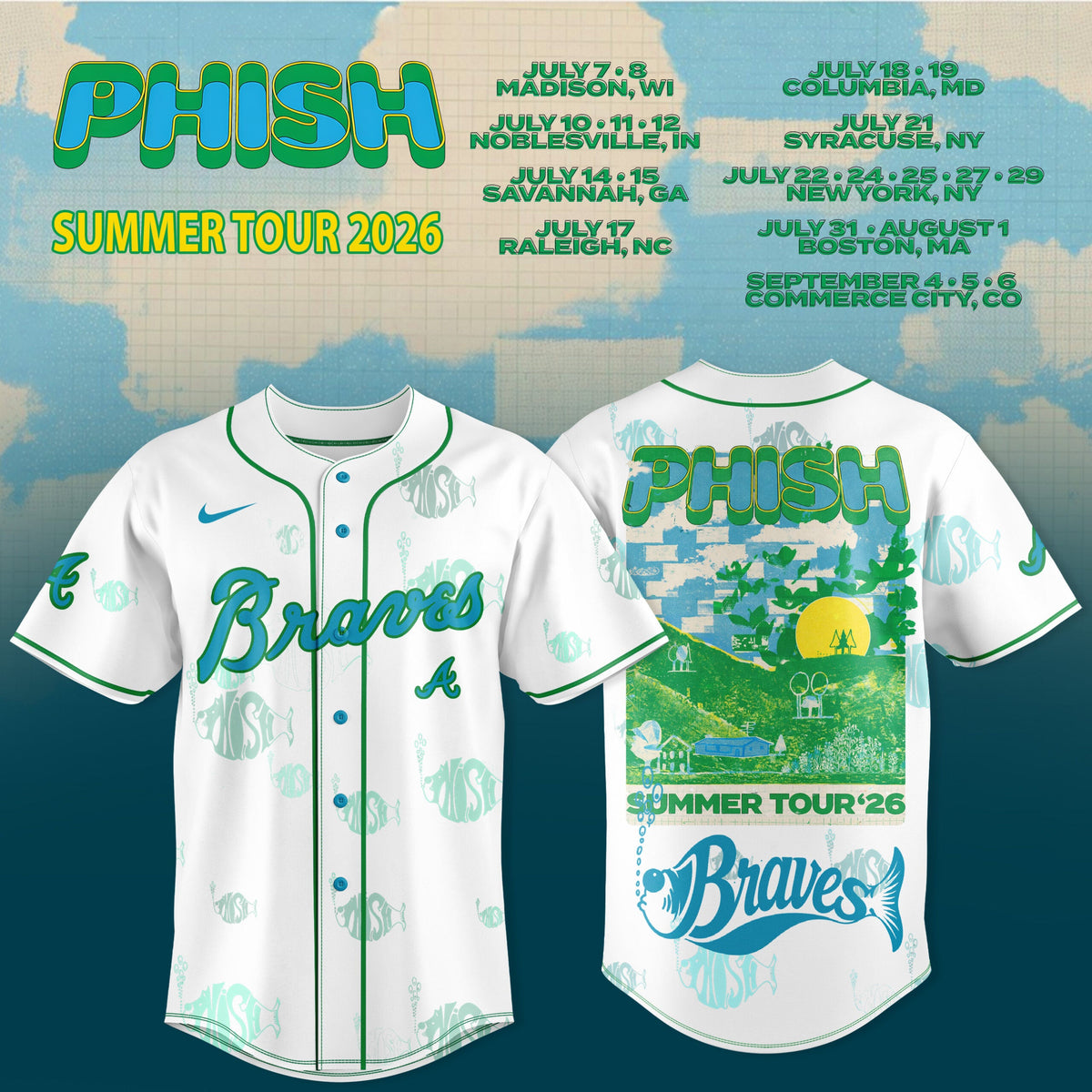 .Baseball x Phish Summer Tour 2026 Limited Jersey