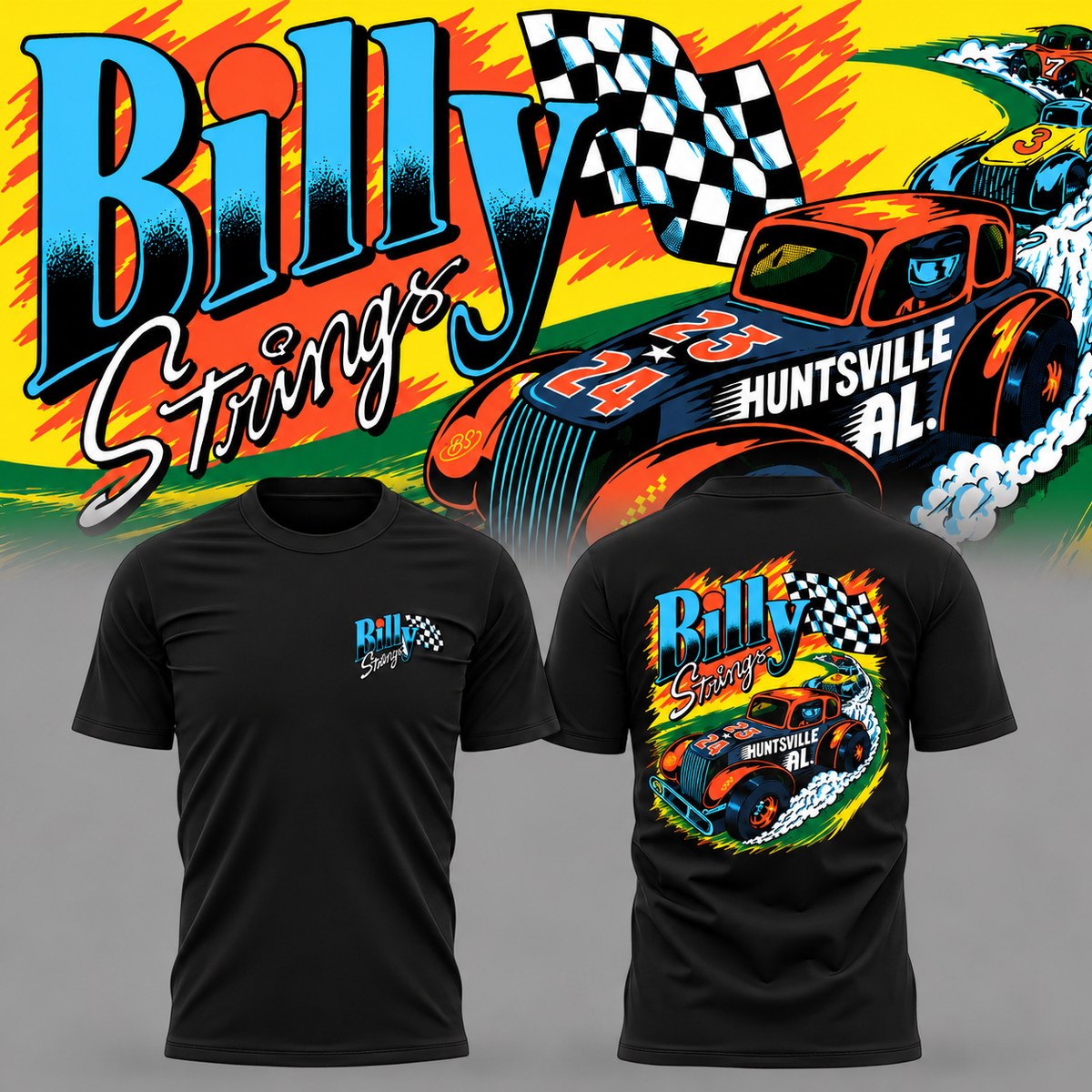 Limited Edition Billy Strings tour 2026, Huntsville T-shirt