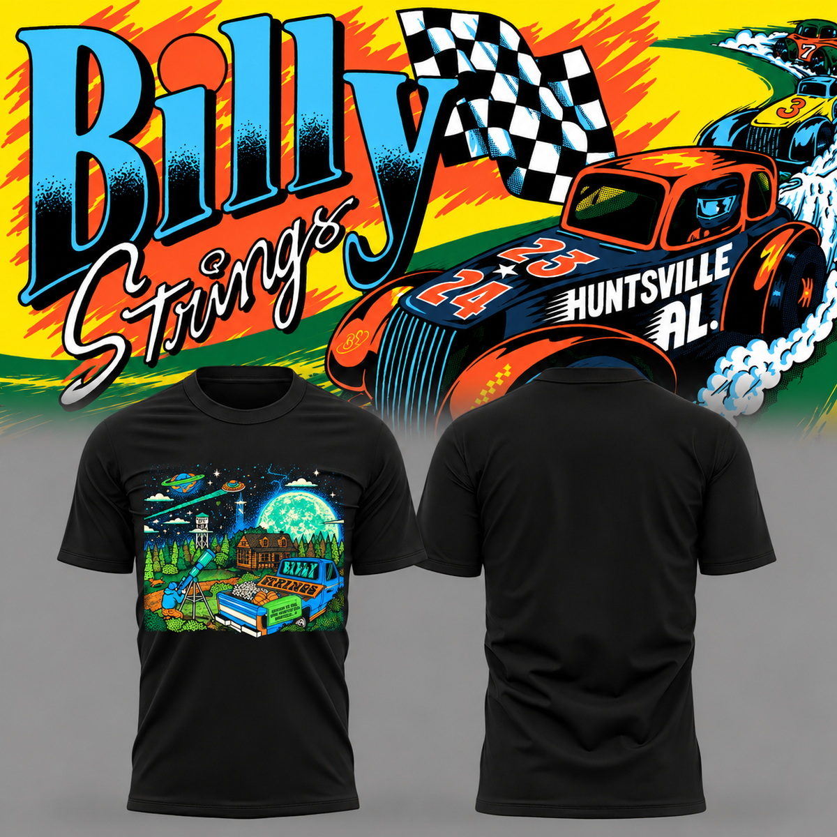 Limited Edition Billy Strings tour 2026, Huntsville T-shirt