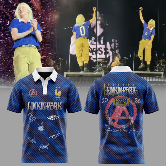 Linkin Park x From Zero World Tour 2026 Vive la FRANCE Polo