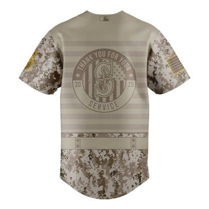 Seattle Mariners Military Appreciation 250th Annivesay Baseball Jersey - Salute to Service
