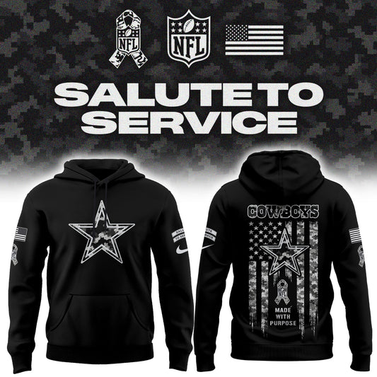 Limited Edition Dallas Cowboys Salute To Service “Made With Purpose” Hoodie