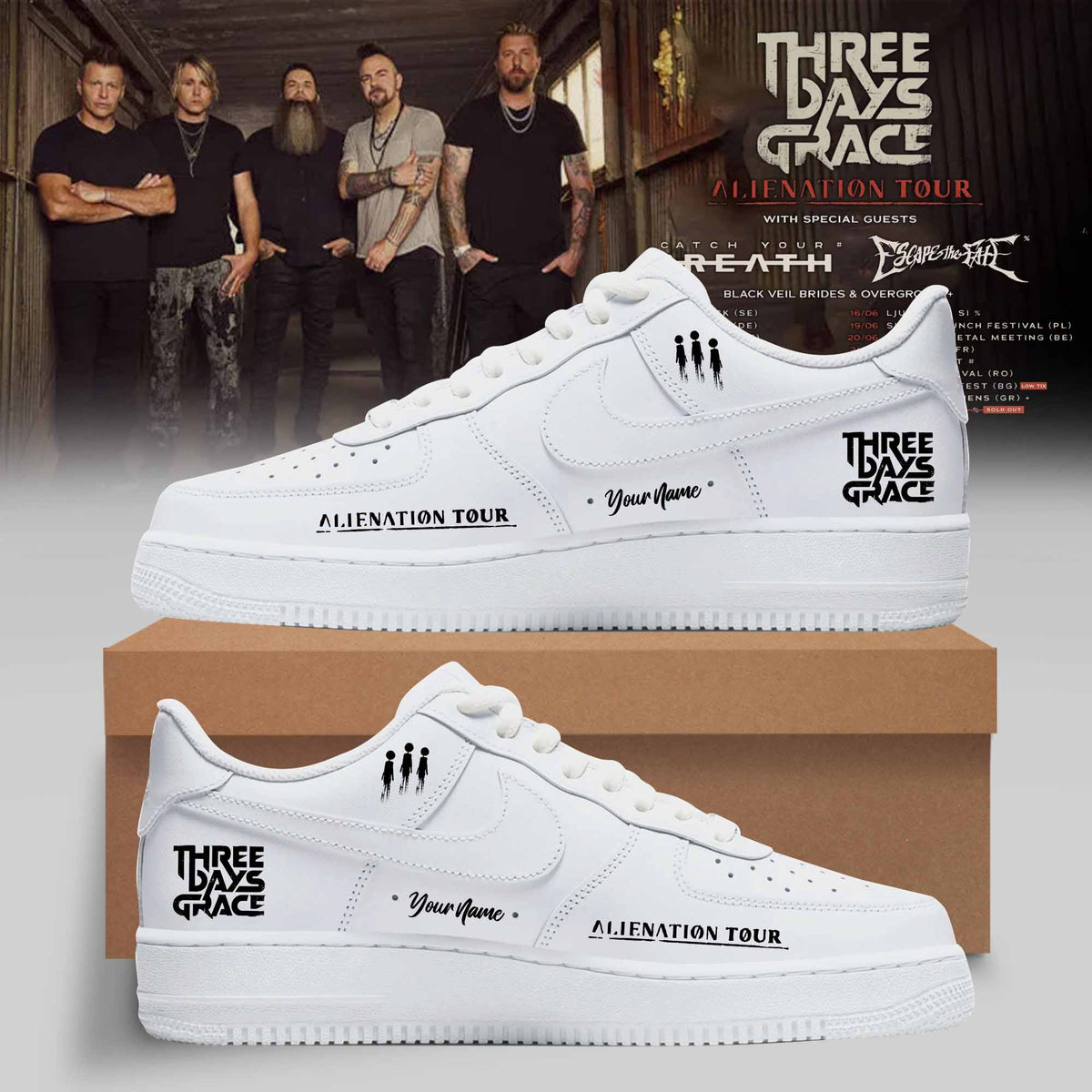 .THREE DAYS GRACE – ALIENATION TOUR 2026 OFFICIAL SNEAKER COLLECTION
