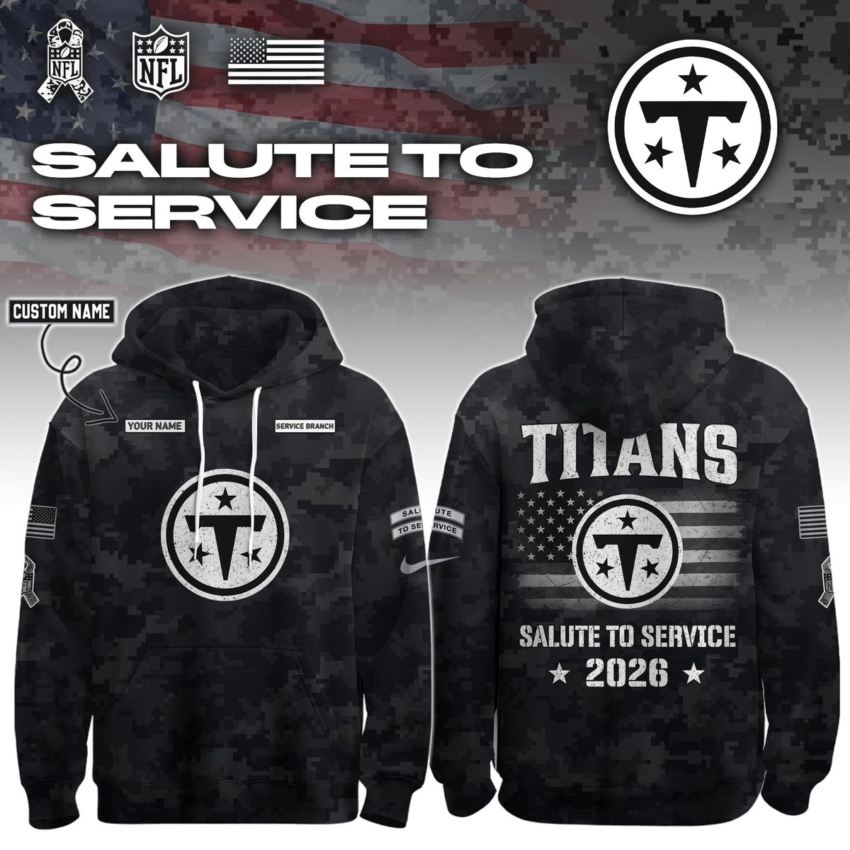 TEN 2026 Salute to Service Hoodie custom personalization and service branch Limited Edition + Selling Out Fast