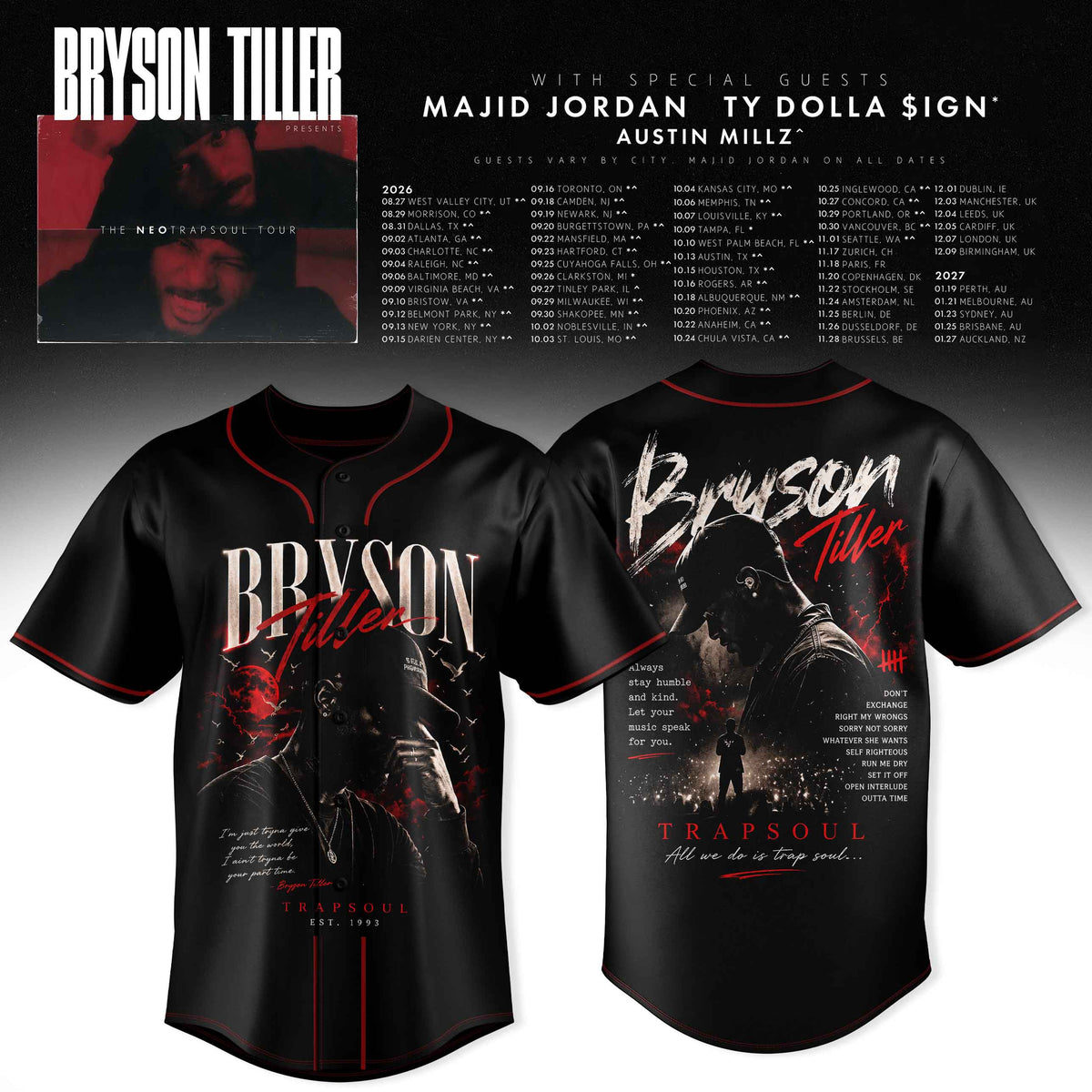 BRYSON TILLER – THE NEOTRAPSOUL COLLECTION JERSEY
