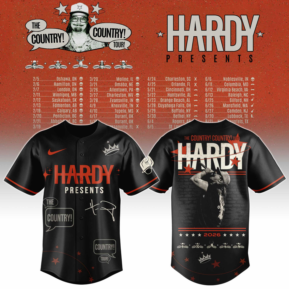Hardy The Country Country Tour 2026 Tshirt