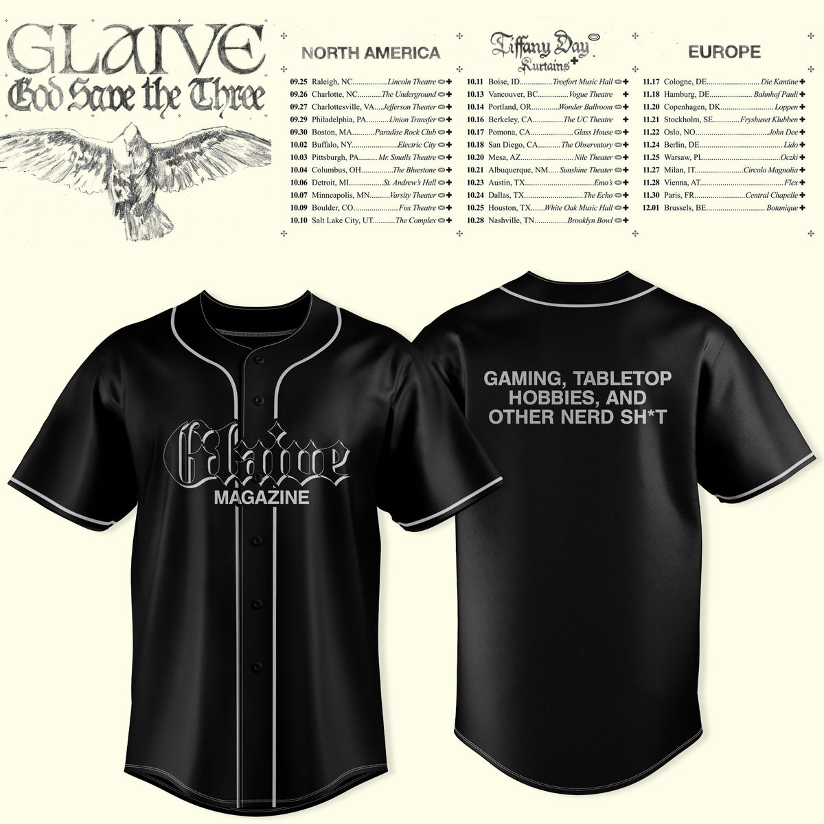 Glaive “God Save The Teen” 2026 Tour Jersey Is Here – Limited Edition