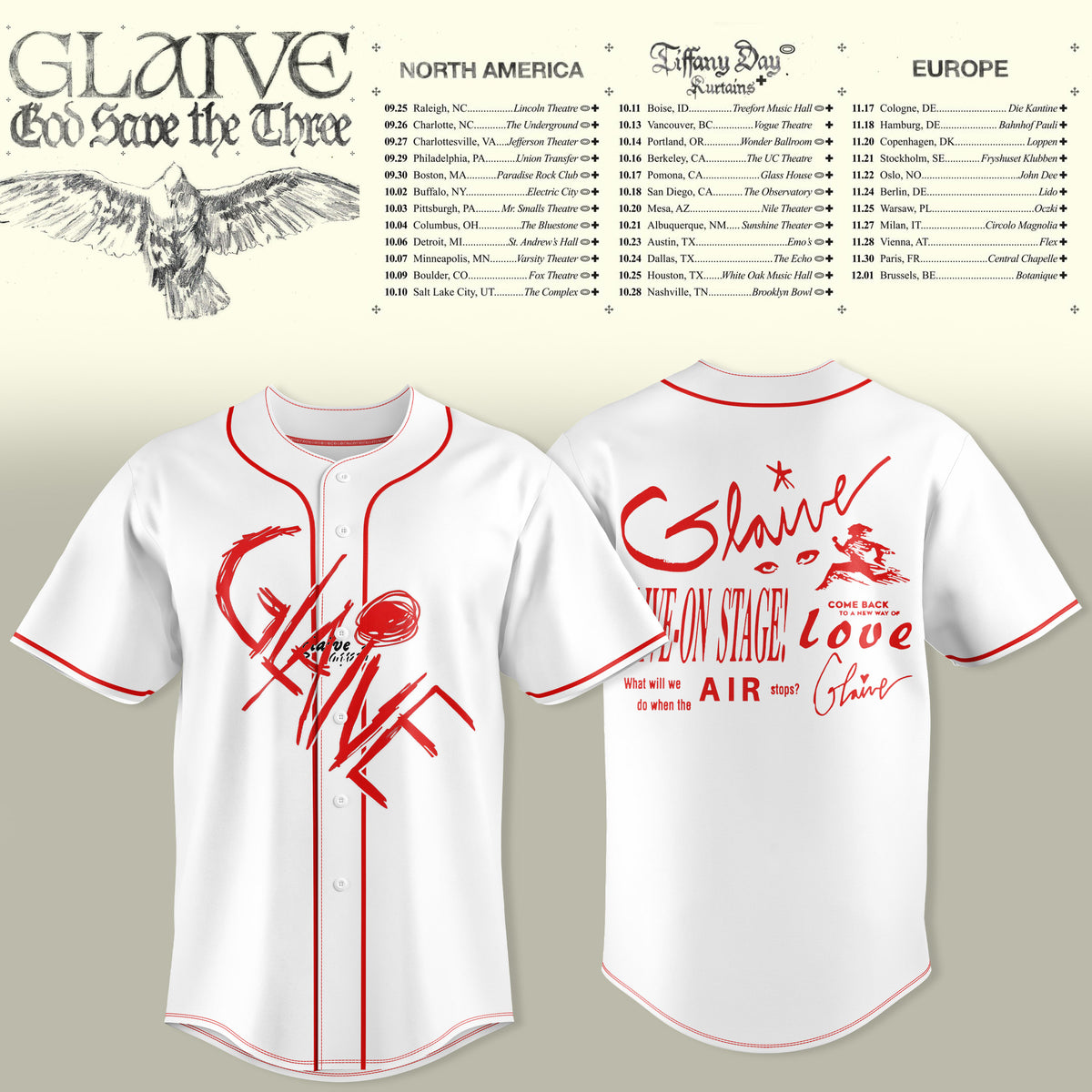 Glaive “God Save The Teen” 2026 Tour Jersey Is Here – Limited Edition