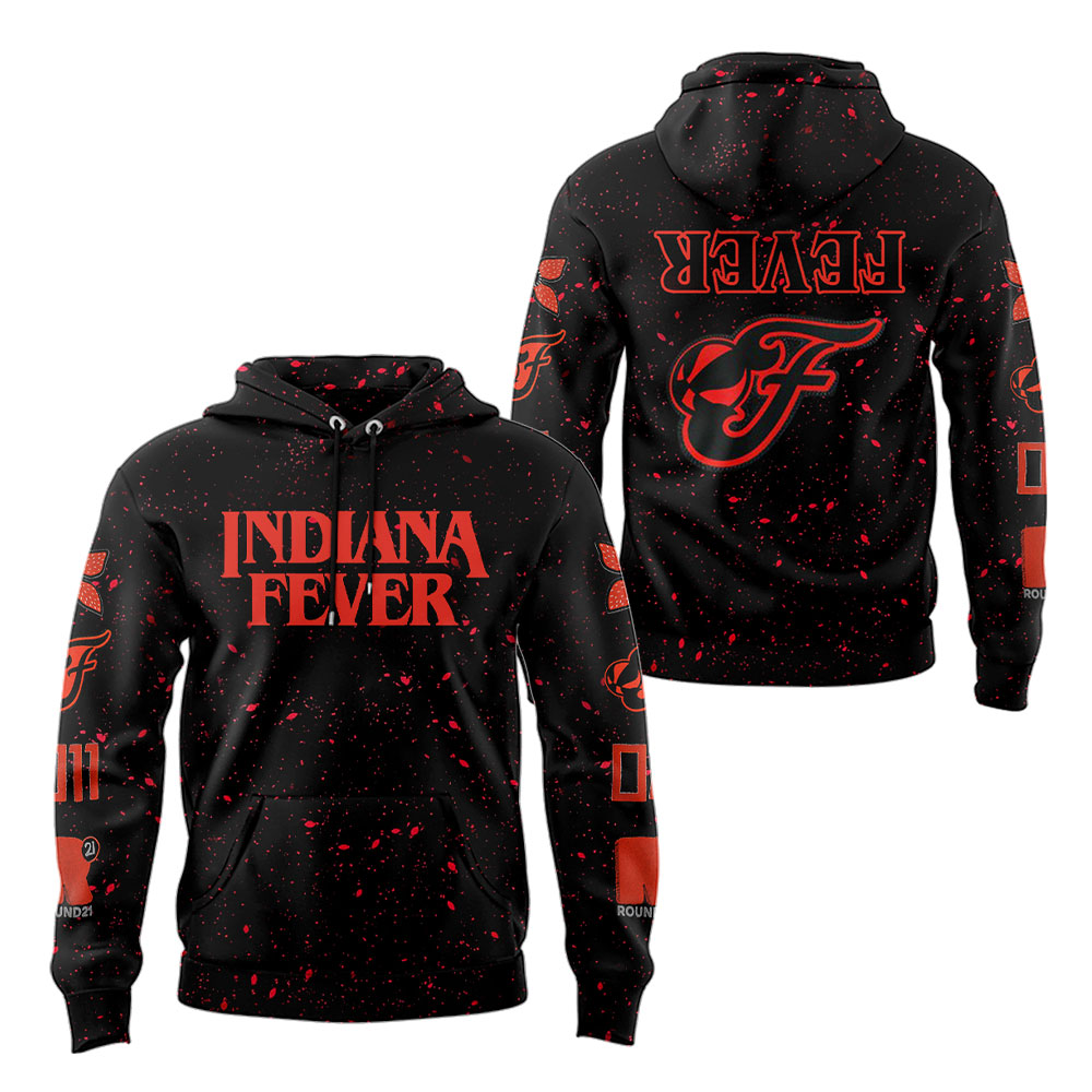 Indiana Fever x Stranger Things Rebel Swingman 2025 Hoodie