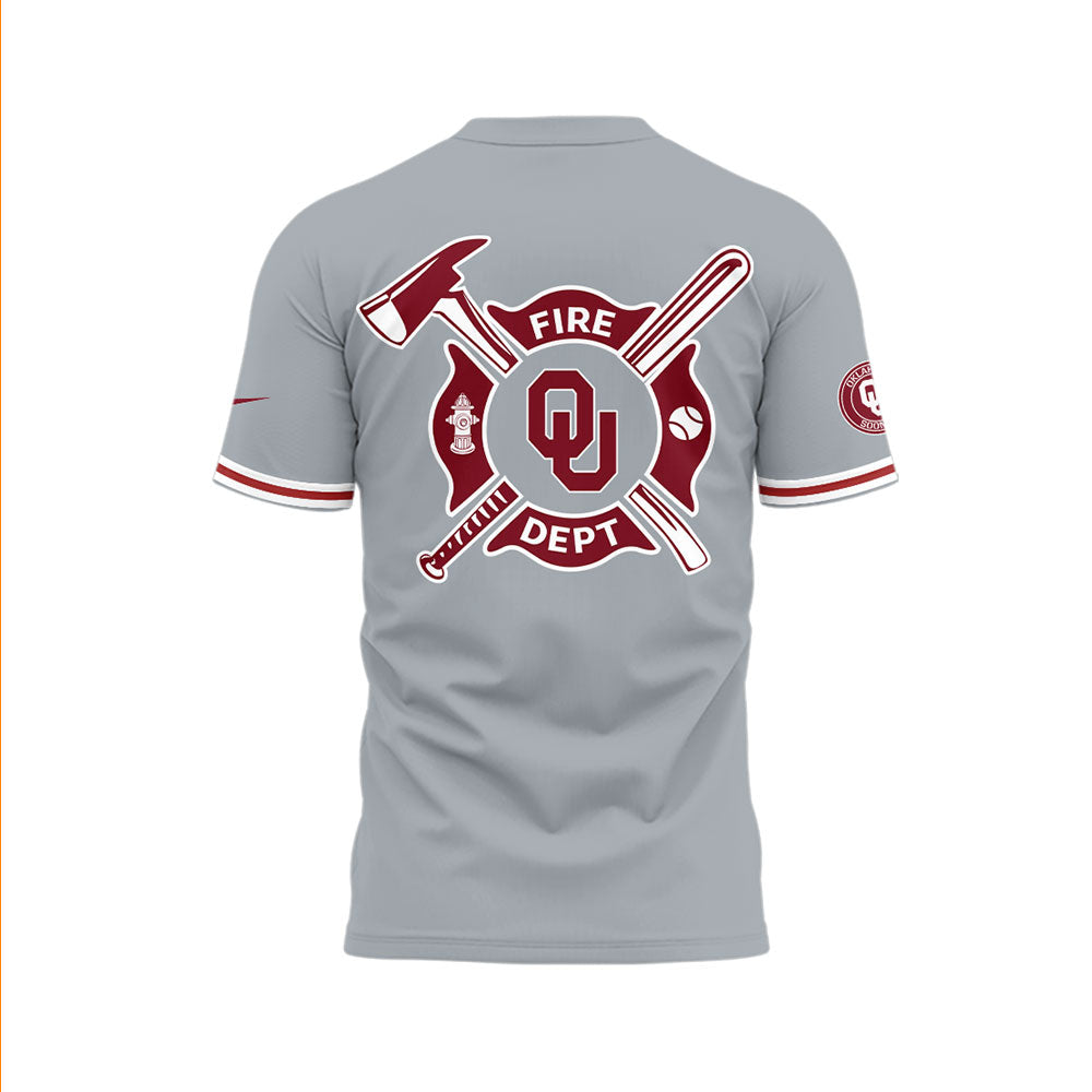 Oklahoma Baseball x Firefighter Appreciation Night TShirt