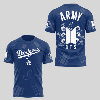 Army BTS x Los Angeles Dodgers T-Shirt