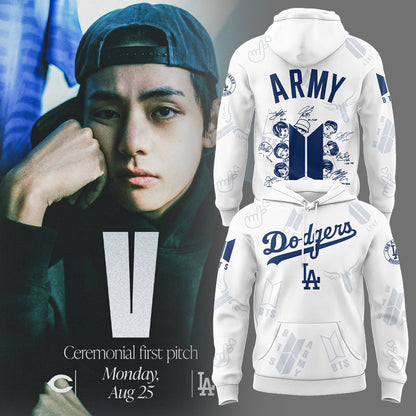 Army BTS x Los Angeles Dodgers Hoodie Special Version