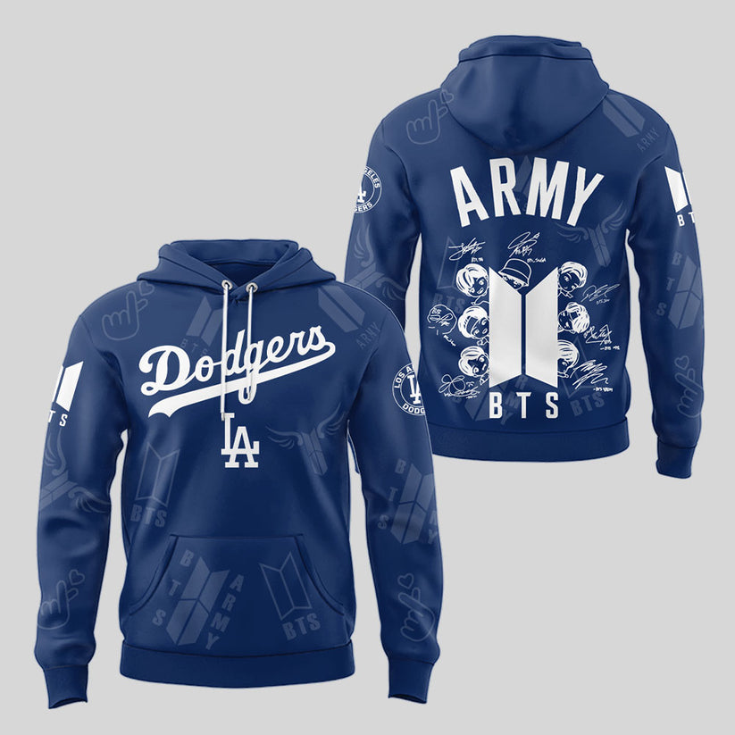 Army BTS x Los Angeles Dodgers Hoodie Special Version