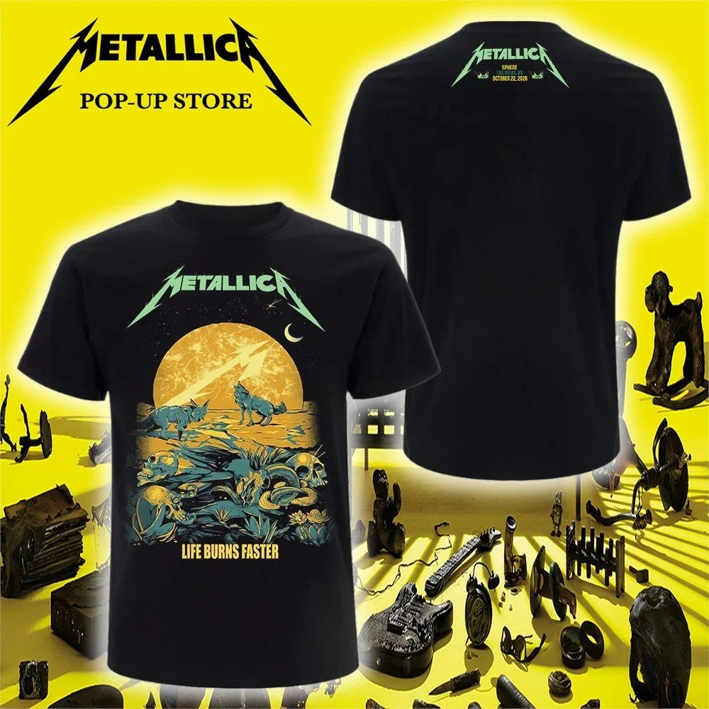 Metallica Life Burns Faster Sphere Las Vegas Week 4 Night 1 2026 Venue Tee October 22 2026 T-Shirt