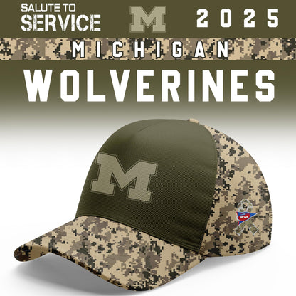 Michigan Wolverines Salute To Service Limited Hoodie and Cap 2025 Collection