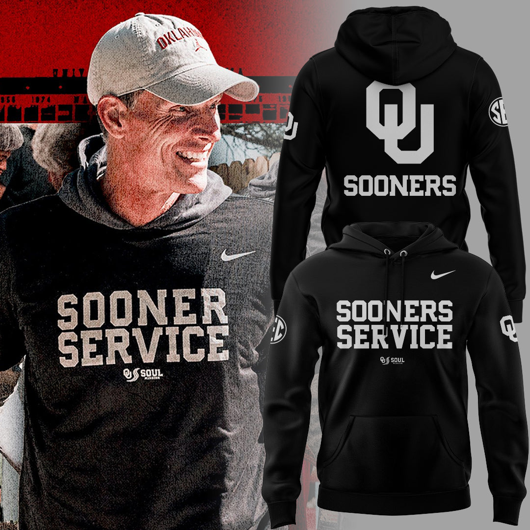 The University Of Oklahoma Football “Sooner Service” Hoodie