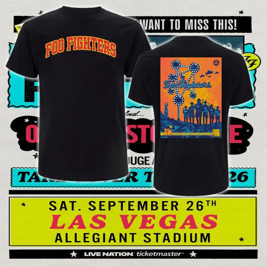 Foo Fighters Las Vegas T-Shirt – Allegiant Stadium September 26, 2026