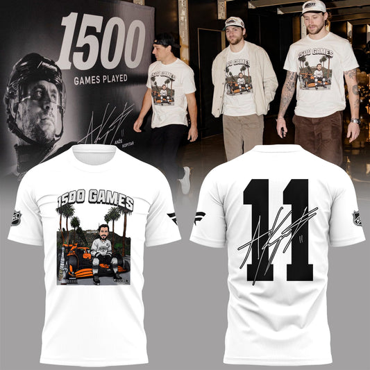 Limited Edition Anze Kopitar 1500 game play Tshirt-PA030626026