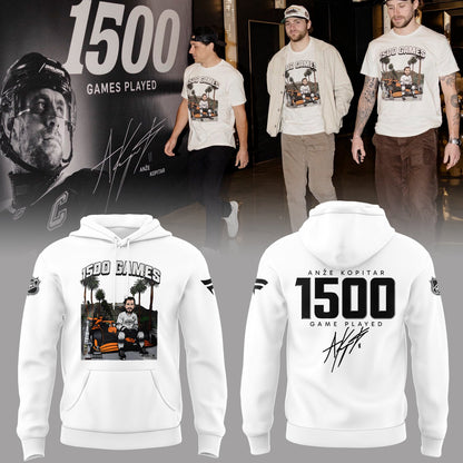 Limited Edition Anze Kopitar 1500 game play Hoodie-PA030626027