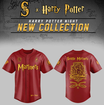Seattle Mariners x Harry Potter Night Gryffindor House Baseball Jersey