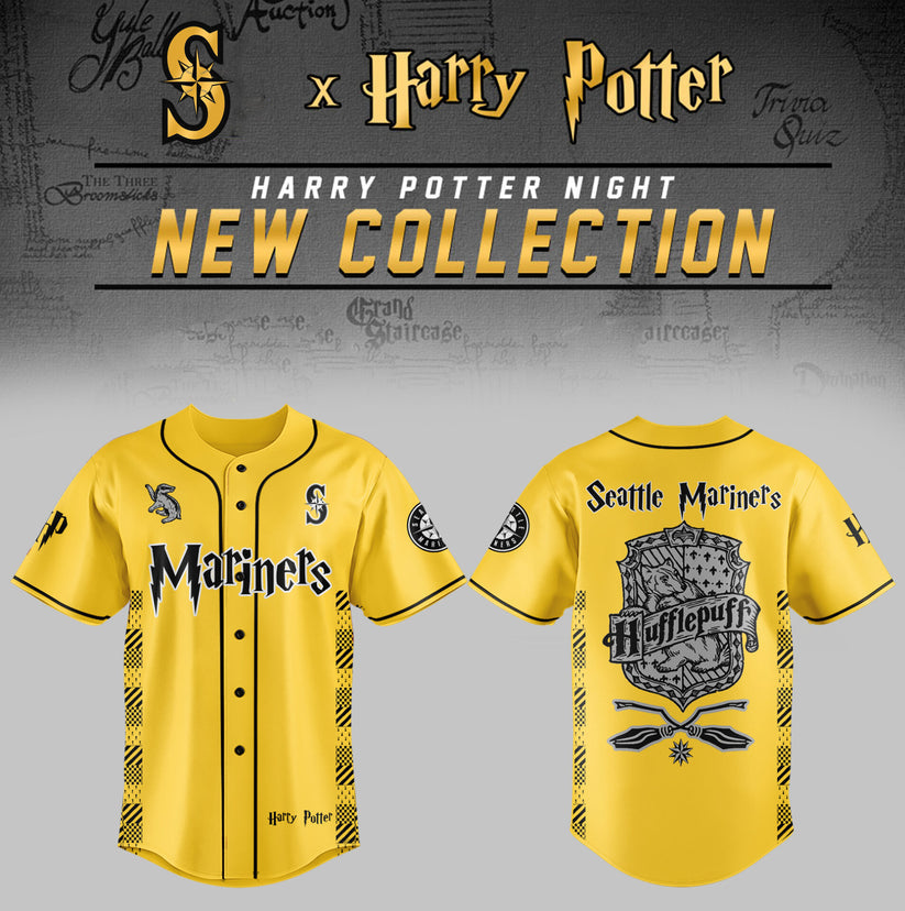 Seattle Mariners x Harry Potter Night Hufflepuff House Baseball Jersey