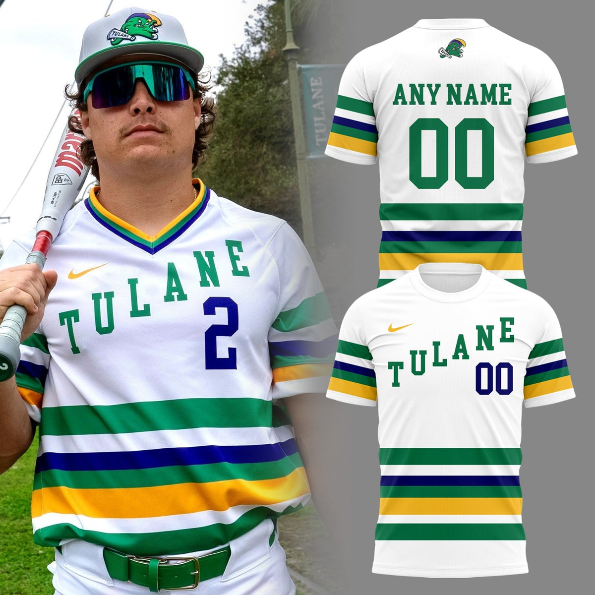 Tulane Baseball 2025 Limited Edition​ "Mardi Gras 2025" Custom T-Shirt-PU25021605