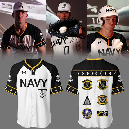 Navy Midshipmen Baseball 2025 Limited “Jolly Rogers” Custom Jersey