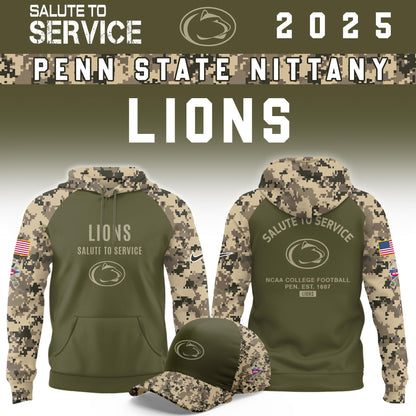 Penn State Nittany Lions Salute To Service Limited Hoodie and Cap 2025 Collection