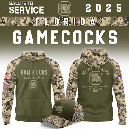 South Carolina Gamecocks Salute To Service Limited Hoodie and Cap 2025 Collection
