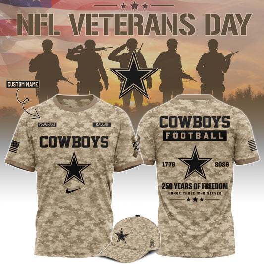 Limited Edition Dallas Cowboys x Veterans Day 2026 T-Shirt